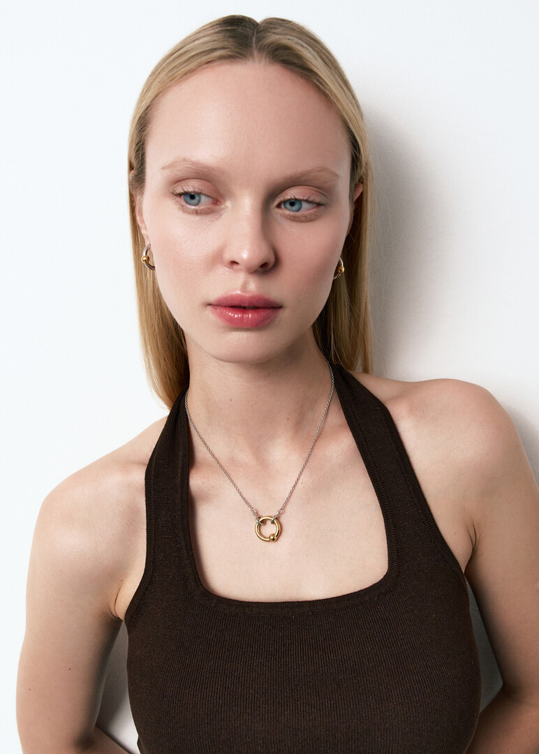 bicolor necklace-chain