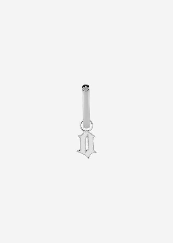 Моносерьги COBRA JEWELRY Моносерьга из белого золота с буквой «O»