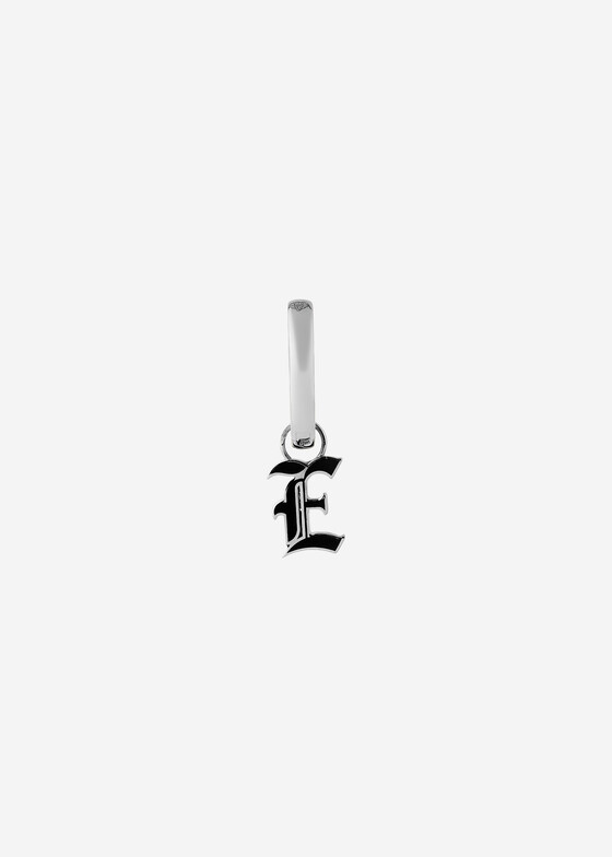 Моносерьги COBRA JEWELRY Моносерьга из белого золота с буквой «E»