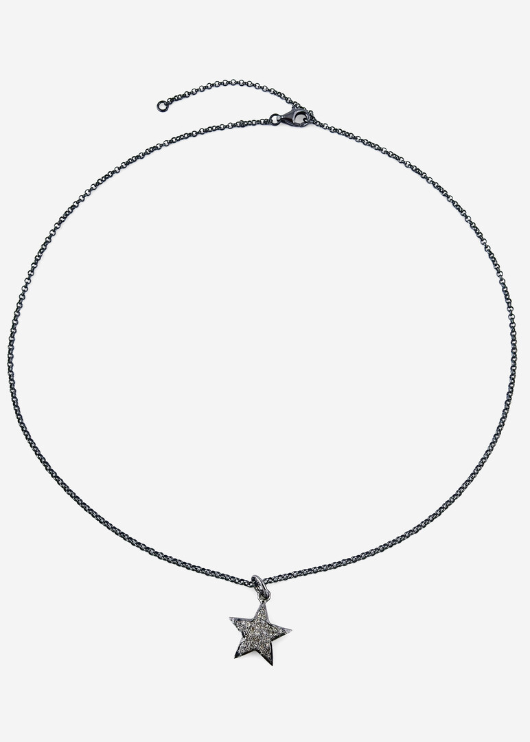 silver moissanite necklace