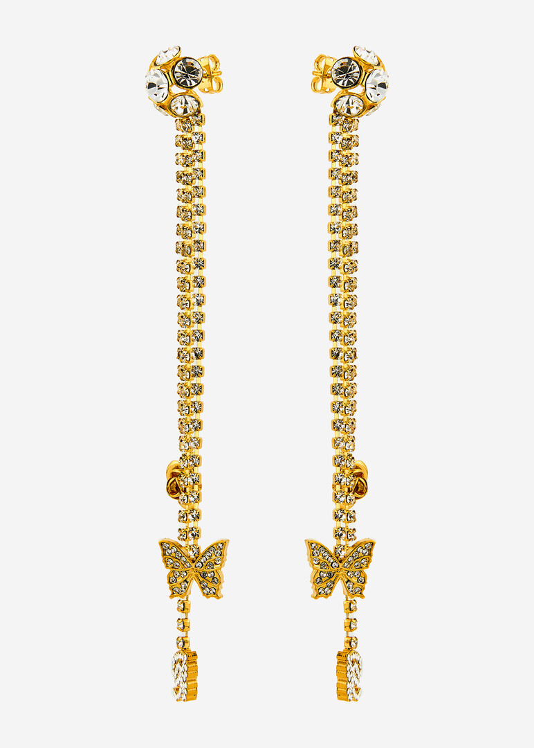 gold-tone earrings RHINESTONE