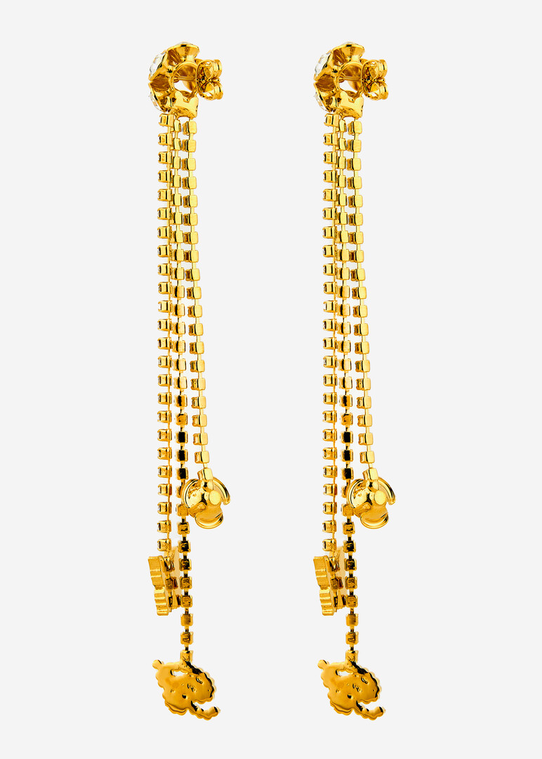 gold-tone earrings RHINESTONE