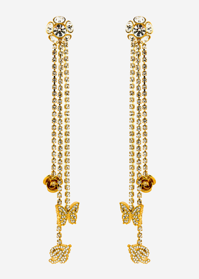 gold-tone earrings RHINESTONE