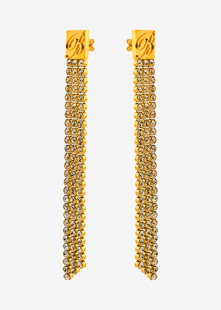 gold-tone crystal earrings RHINESTONE