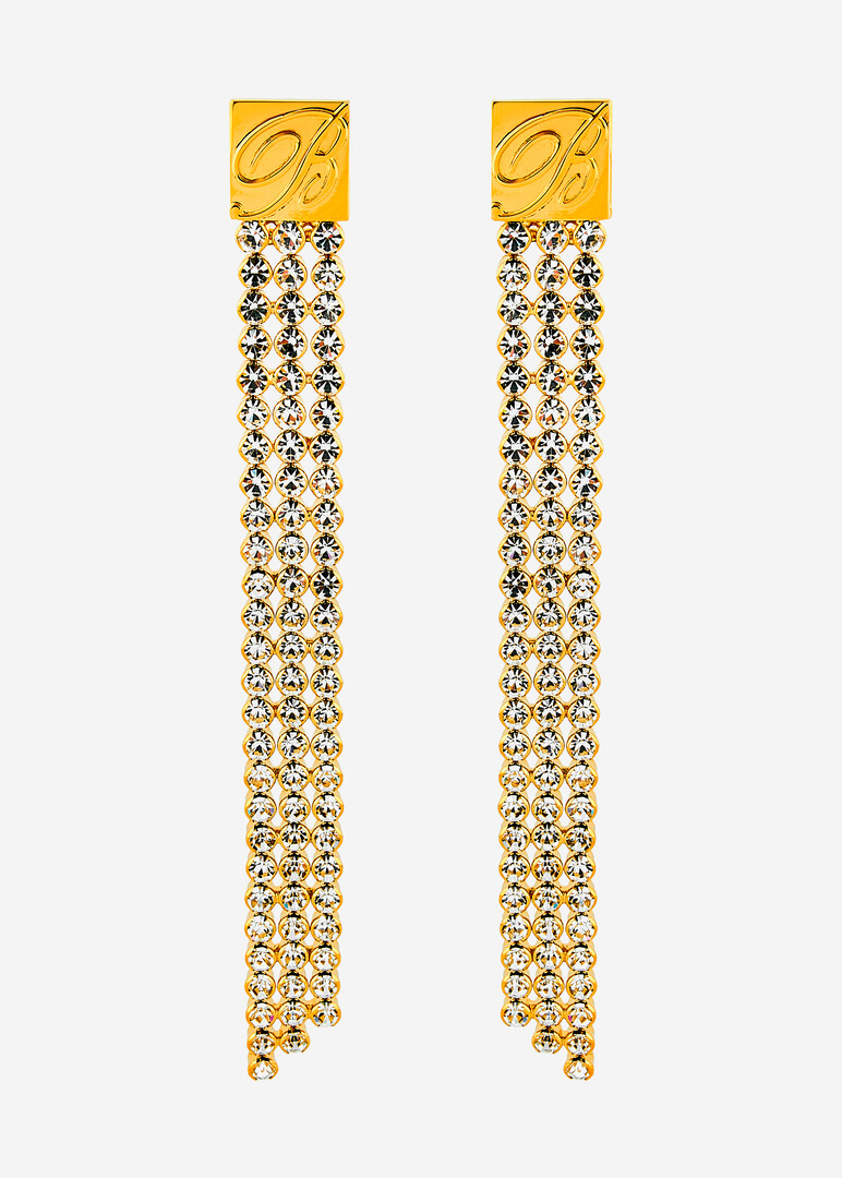 gold-tone crystal earrings RHINESTONE