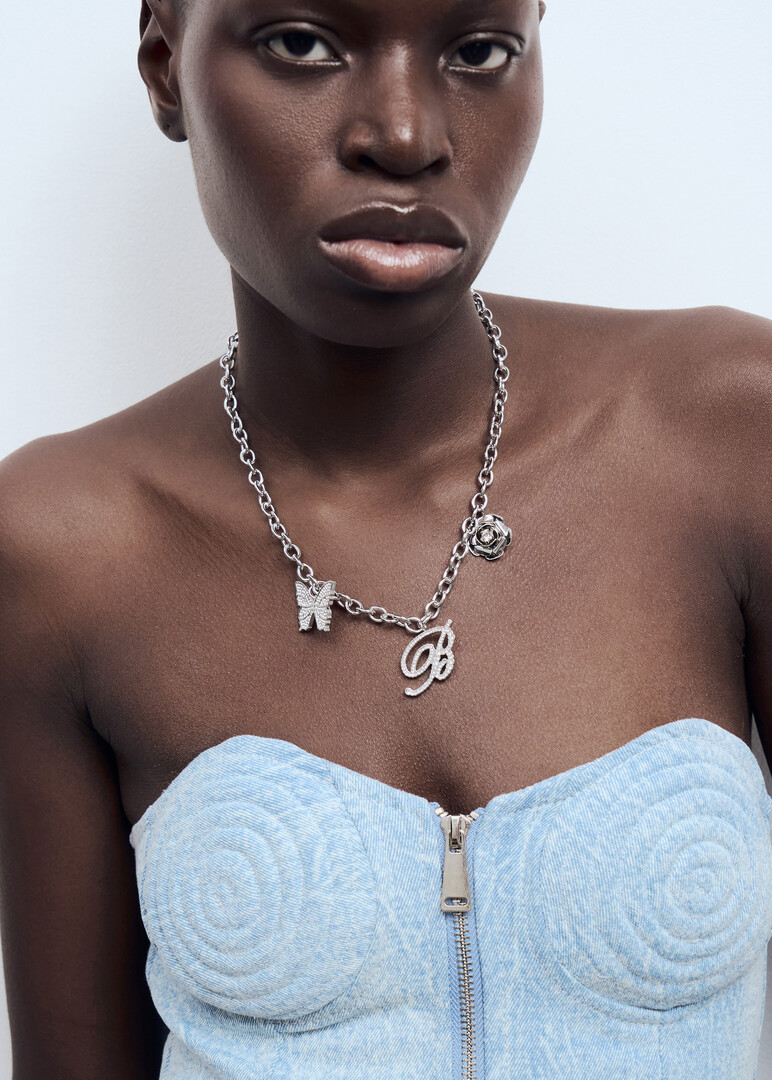 silver-tone chain CHARMS