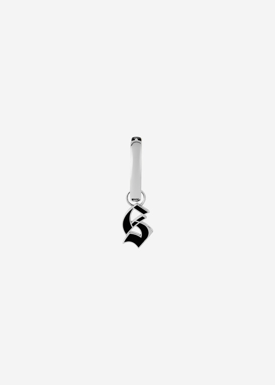 Моносерьги COBRA JEWELRY Моносерьга из белого золота с буквой «s»