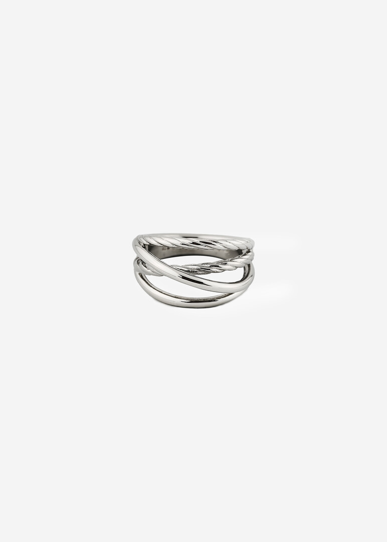 silver-tone ring AMY