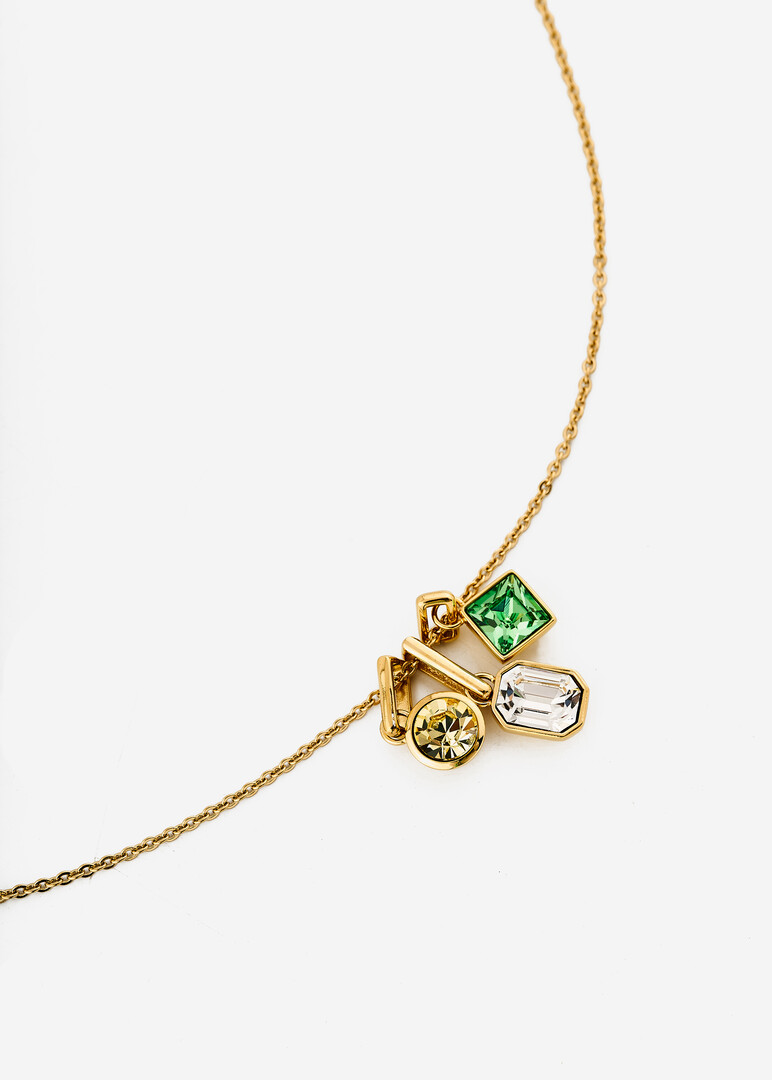 gold-plated crystal necklace SYMPHONIA