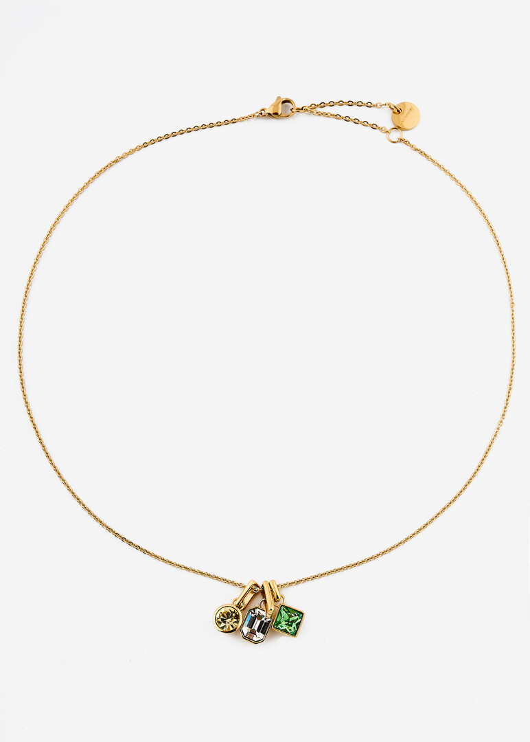 gold-plated crystal necklace SYMPHONIA