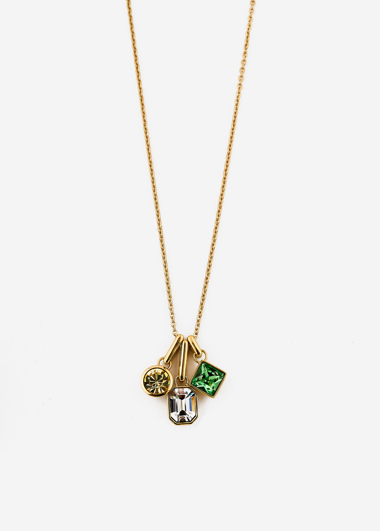 gold-plated crystal necklace SYMPHONIA