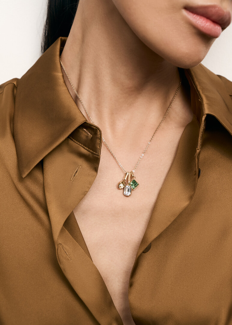 gold-plated crystal necklace SYMPHONIA