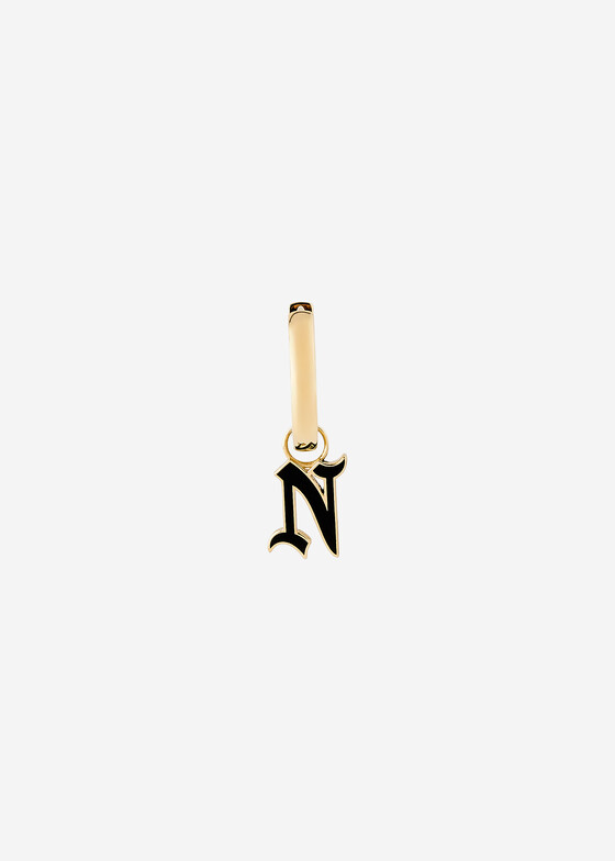 Моносерьги COBRA JEWELRY Моносерьга из золота с буквой «n»