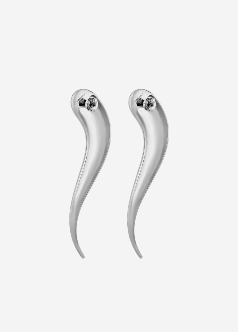 brass silver-plated earrings Nail Twist