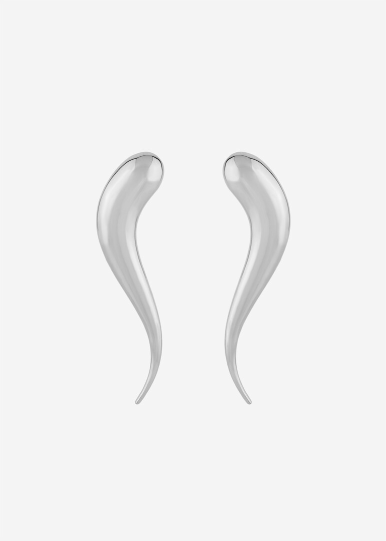 brass silver-plated earrings Nail Twist
