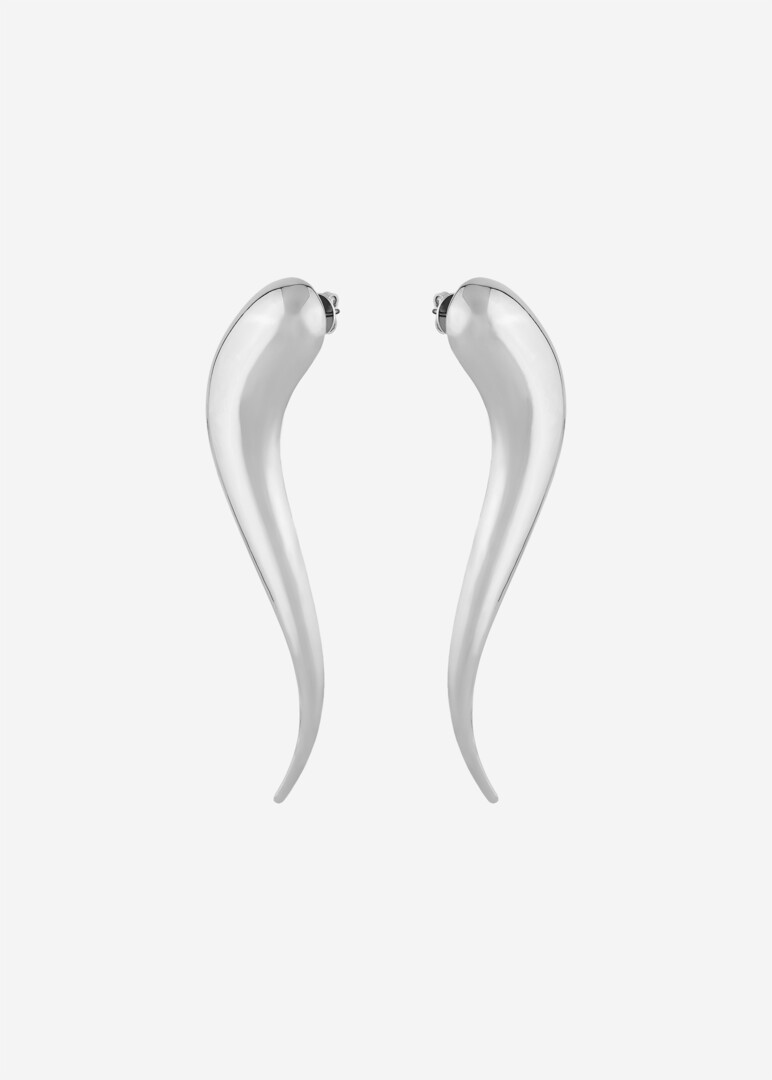 brass silver-plated earrings Nail Twist