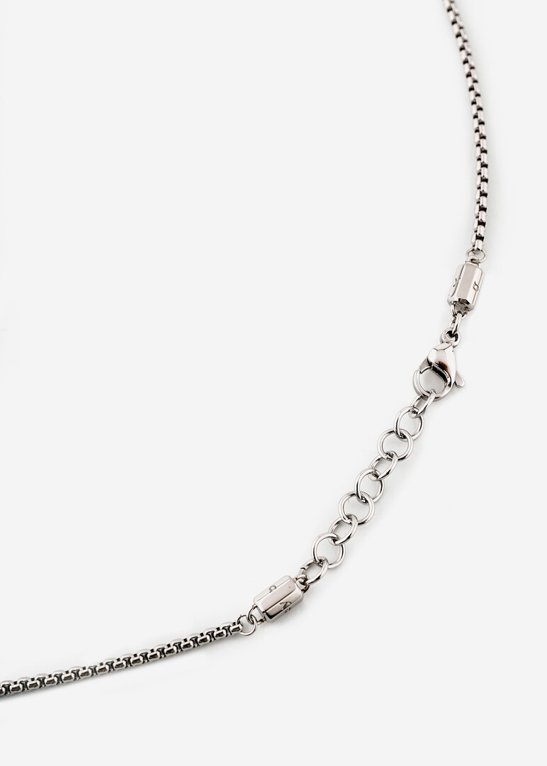 silver-tone black cubic zirconia necklace AVANTGARDE