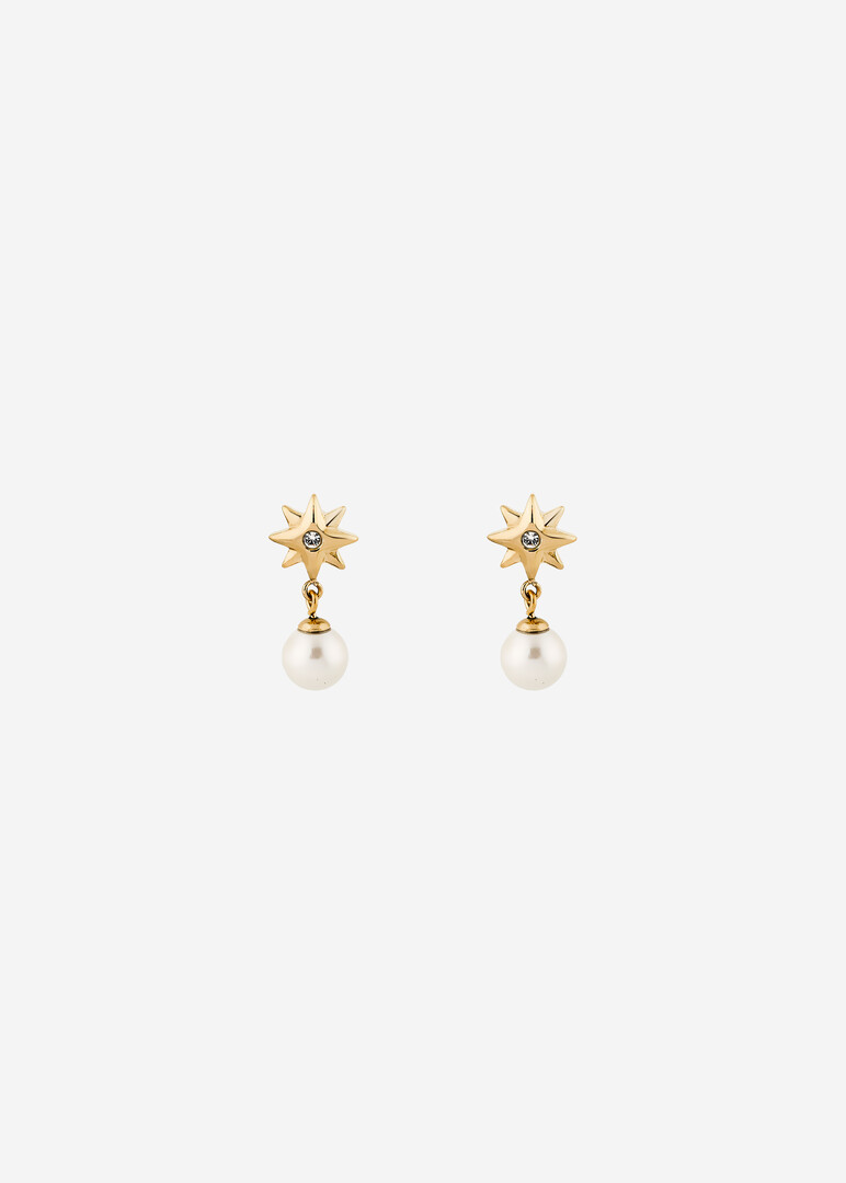 gold-tone pearl bead earrings CHAKRA