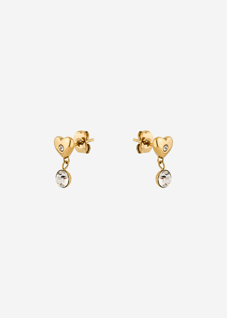 gold-plated crystal earrings CHAKRA