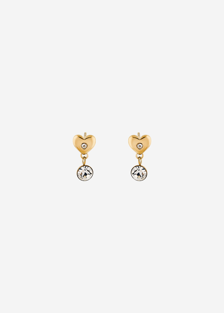 gold-plated crystal earrings CHAKRA