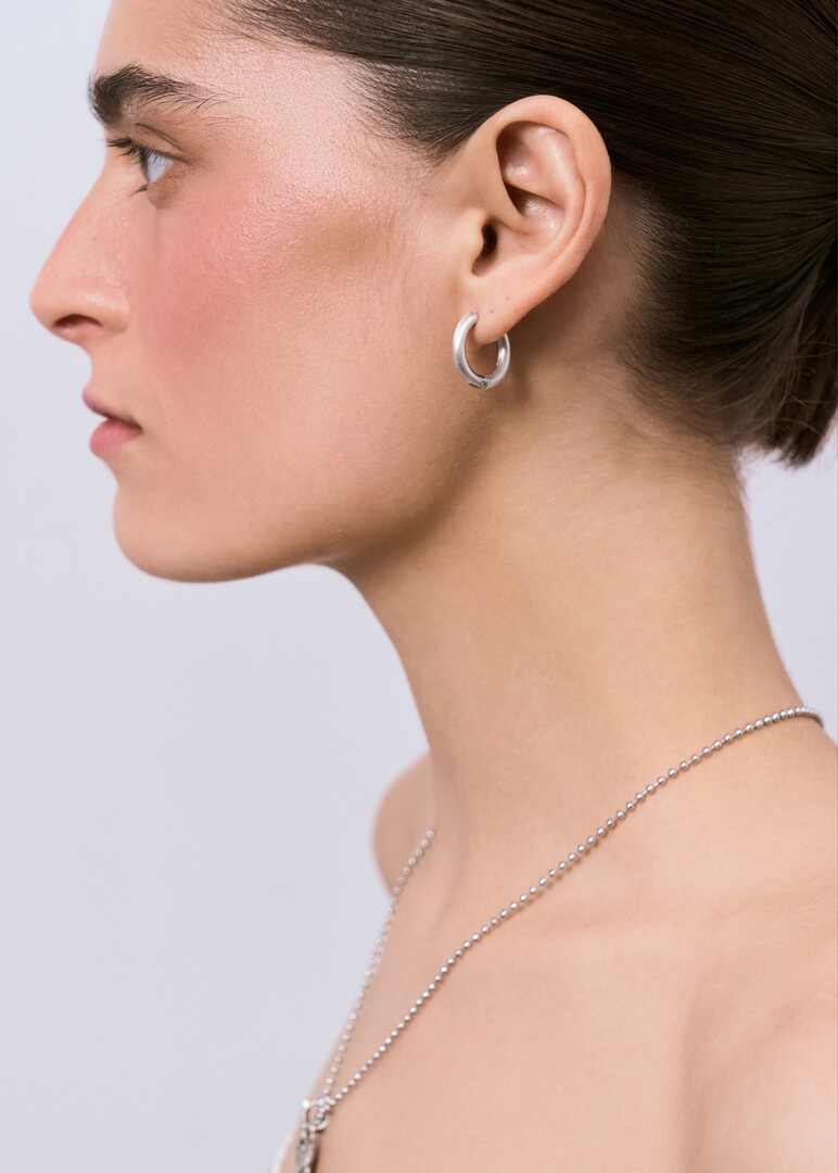 сет из моносерьги и колье с подвеской-русалкой с серебряным покрытием