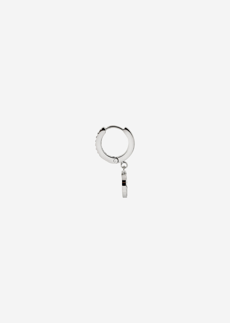 silver-tone crystal mono earring CHAKRA