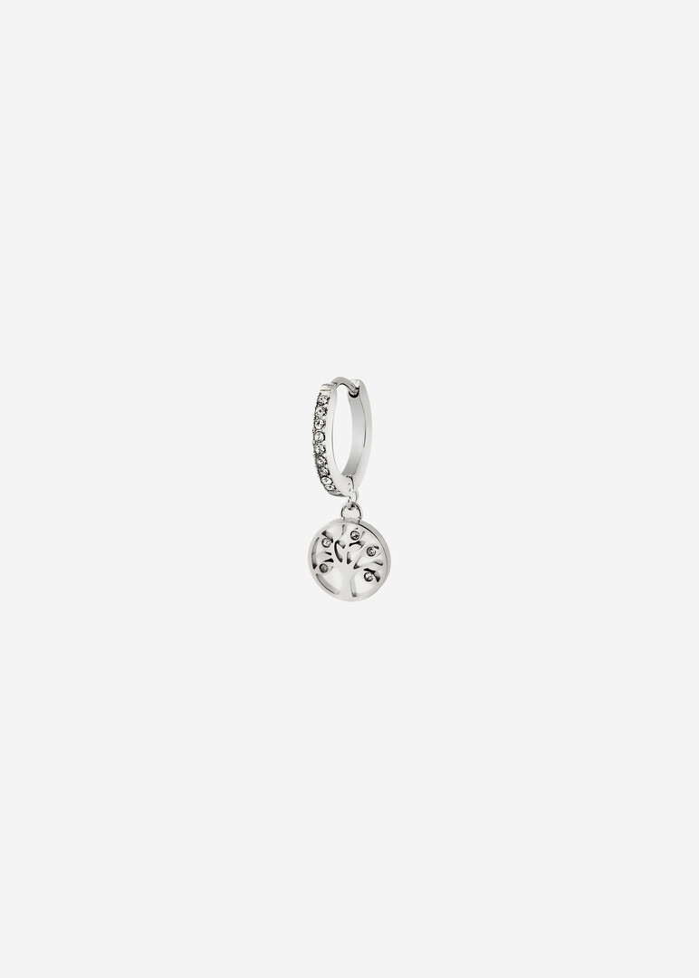 silver-tone crystal mono earring CHAKRA