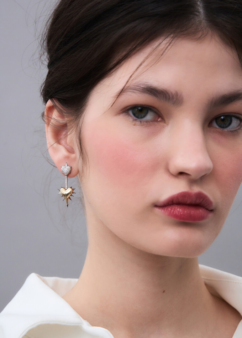 gold diamond earrings