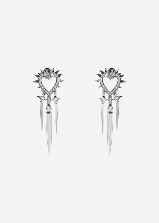 Серьги-кольца COBRA JEWELRY Серьги из белого золота с бриллиантами