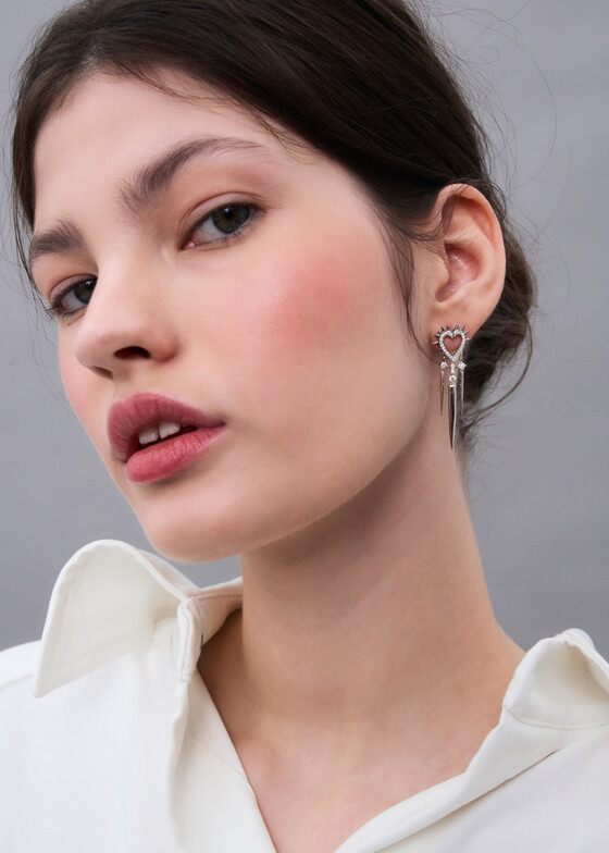 Серьги-кольца COBRA JEWELRY Серьги из белого золота с бриллиантами