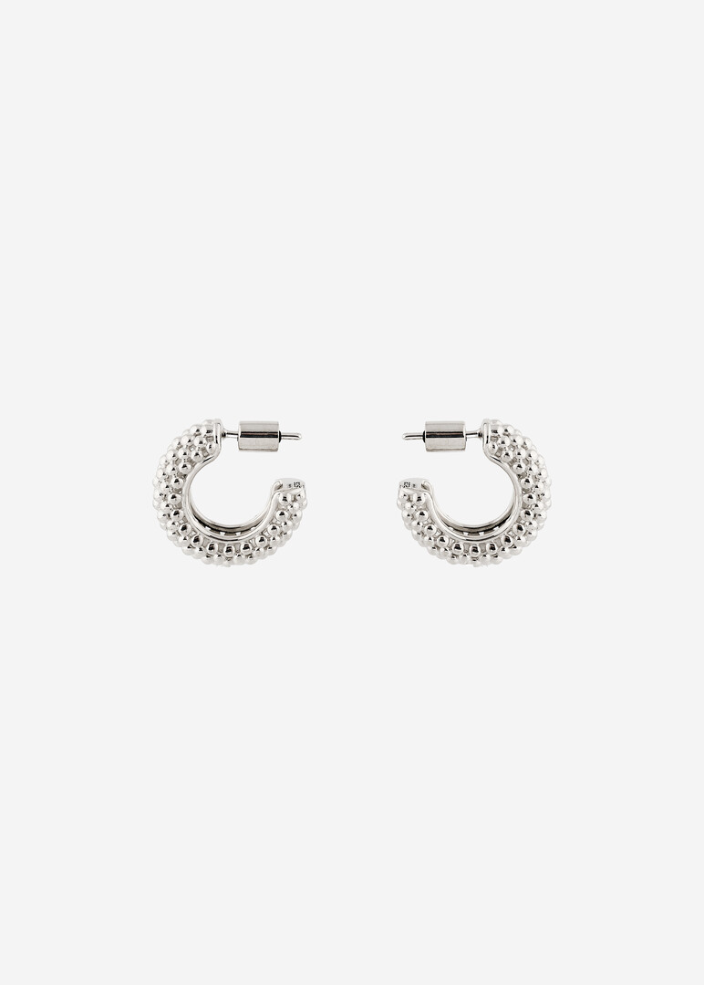 silver earrings DOTS