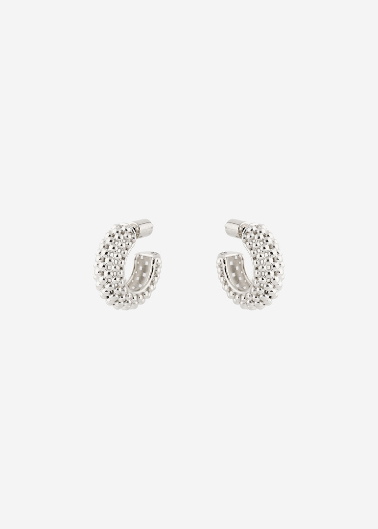 silver earrings DOTS