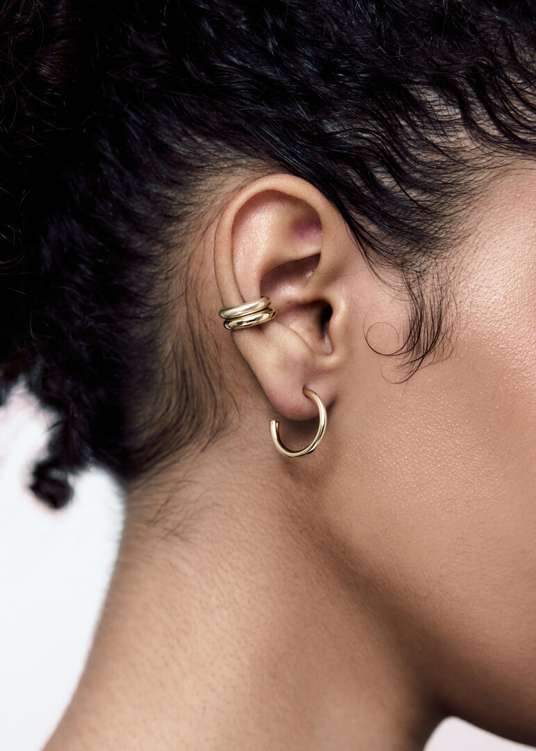 gold-plated silver earrings ASTRA
