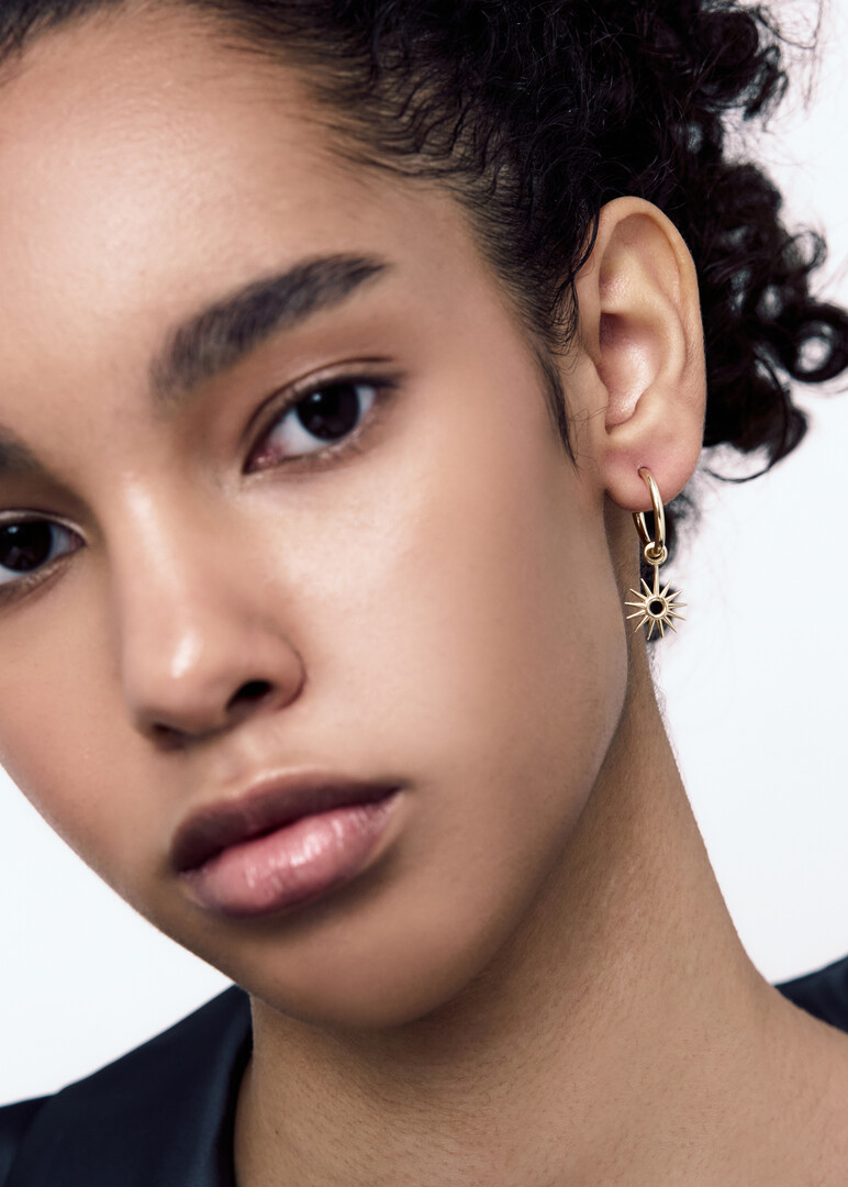 gold-plated silver earrings ASTRA