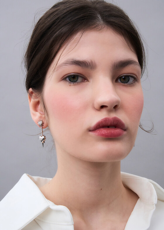 Серьги с подвесами COBRA JEWELRY Серьги из белого золота с бриллиантами