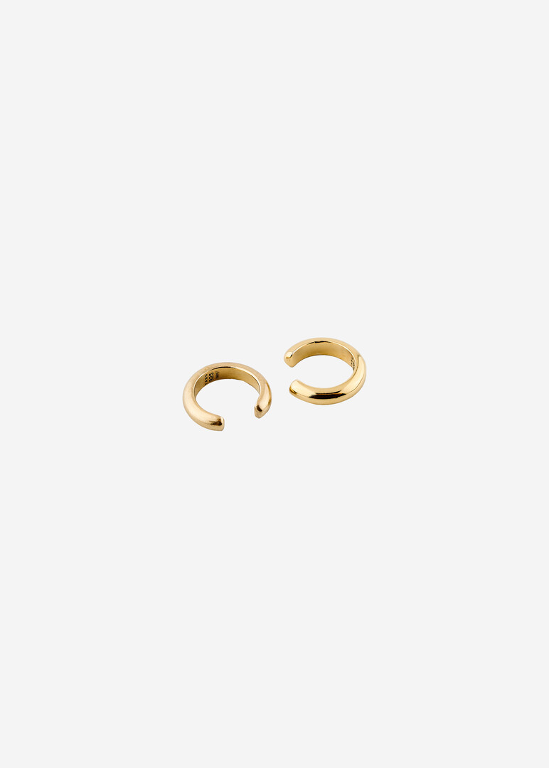 gold-plated silver TWINS cuff earrings