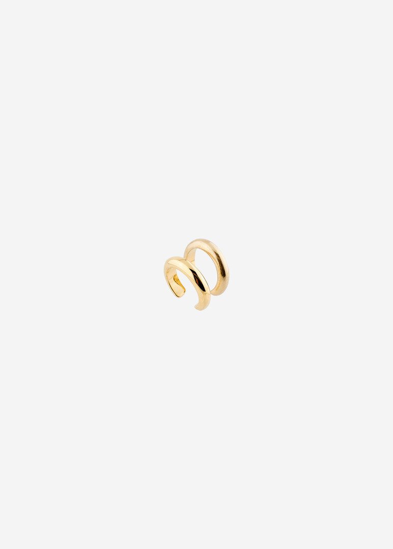 gold-plated silver TWINS cuff earrings