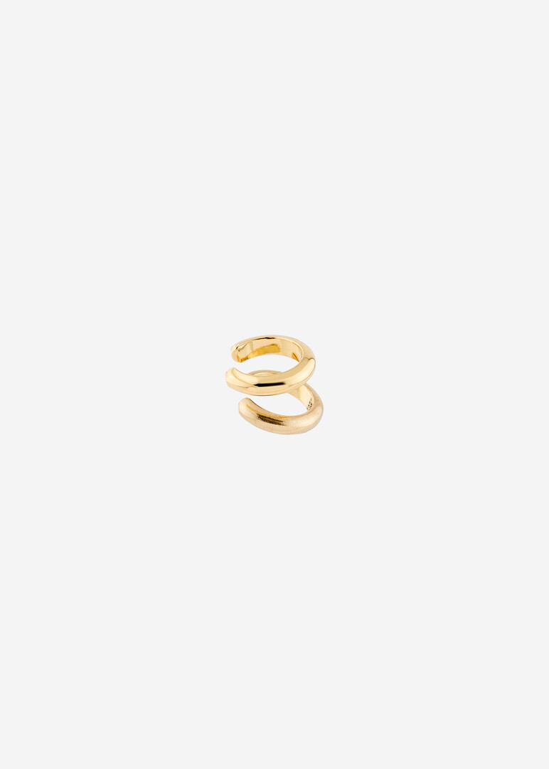 gold-plated silver TWINS cuff earrings