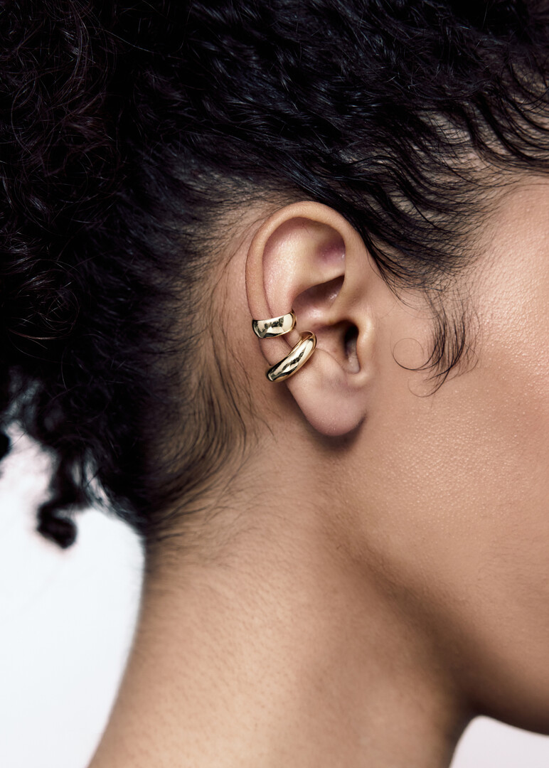 gold-plated silver cuff TORUS