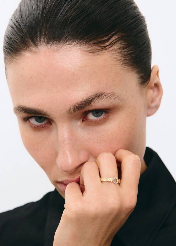 Тонкие кольца Herald Percy Diamonds Кольцо из золота с бриллиантами