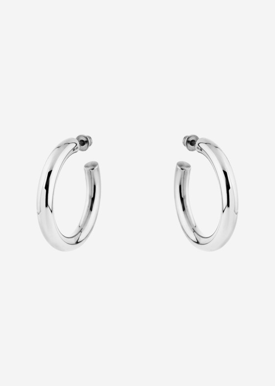 Серьги-кольца LUTA Jewelry Средние серьги-кольца из серебра