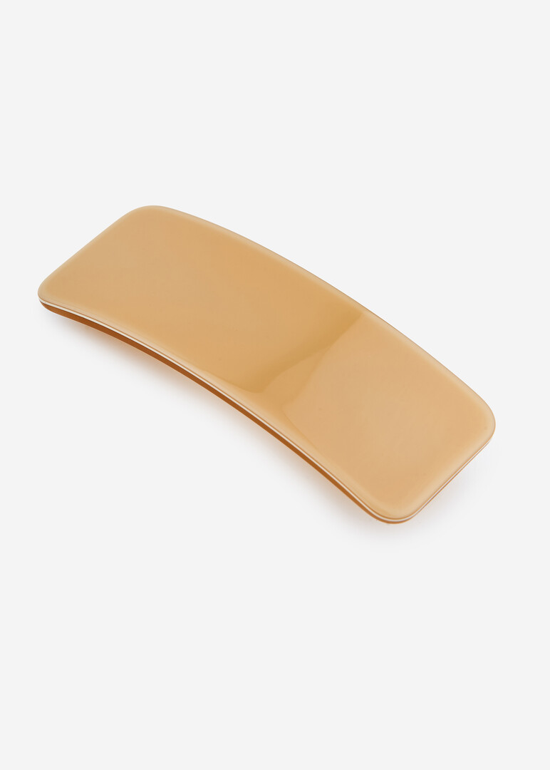 rectangular flat white hair clip