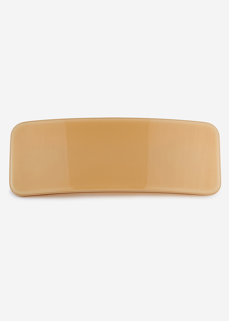 rectangular flat white hair clip