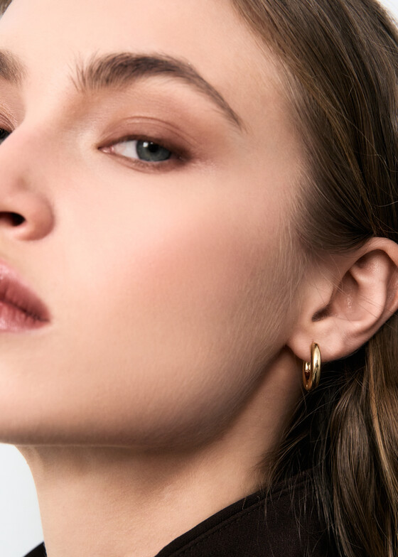 Асимметричные серьги Kotlo Studio Золотистые серьги с розовым мини-сердцем Сердца Мини
