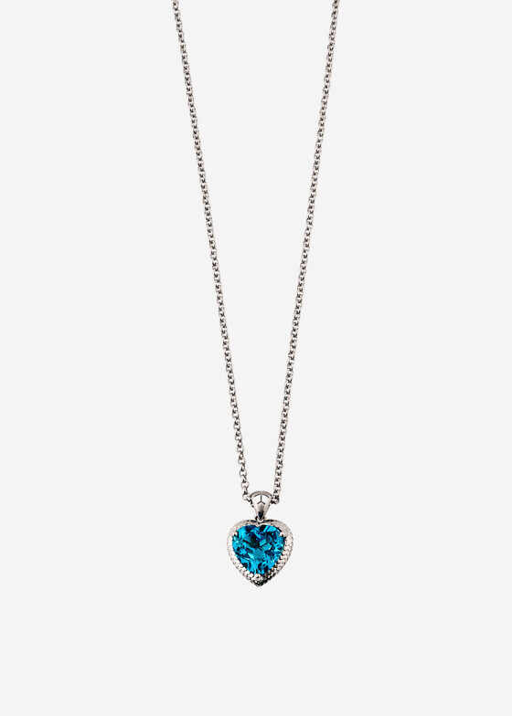 Кулоны и подвески COBRA JEWELRY Колье из белого золота с топазом