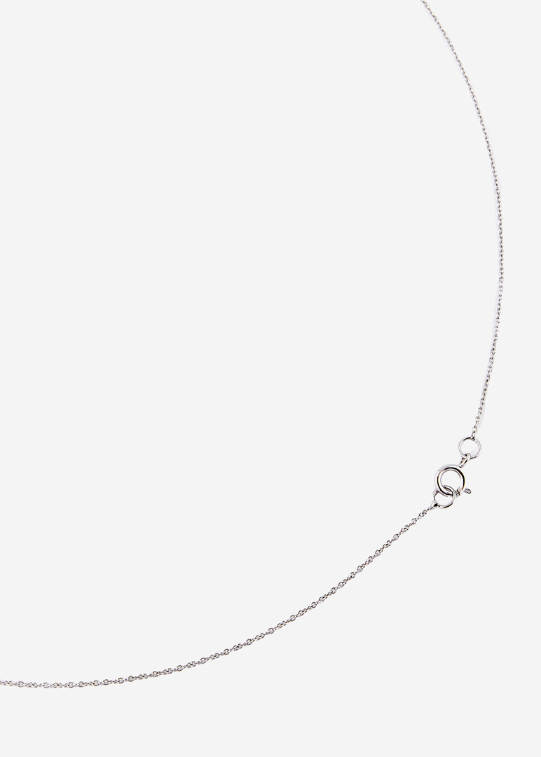 white gold pendant with a fiаниt collar