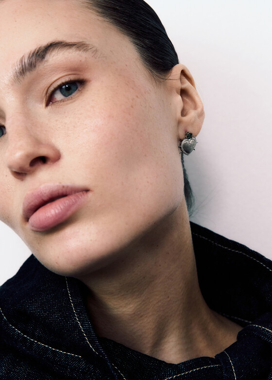 Серьги средней длины COBRA JEWELRY Серьги из белого золота с турмалинами и бриллиантами