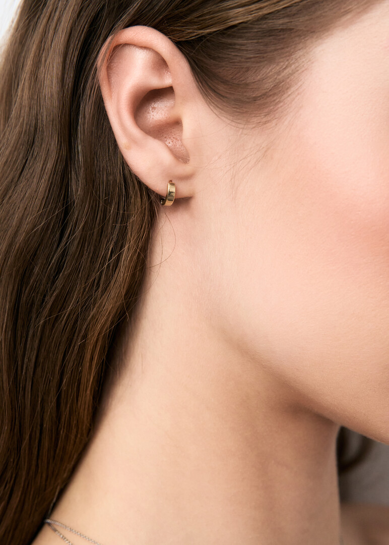 Моносерьга «Линия» из золота
