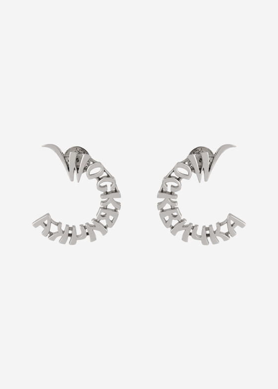 Асимметричные серьги Dzhanelli Jewellery Серьги из серебра «Москвичка НА ЗАБОРЕ НАПИСАНО»