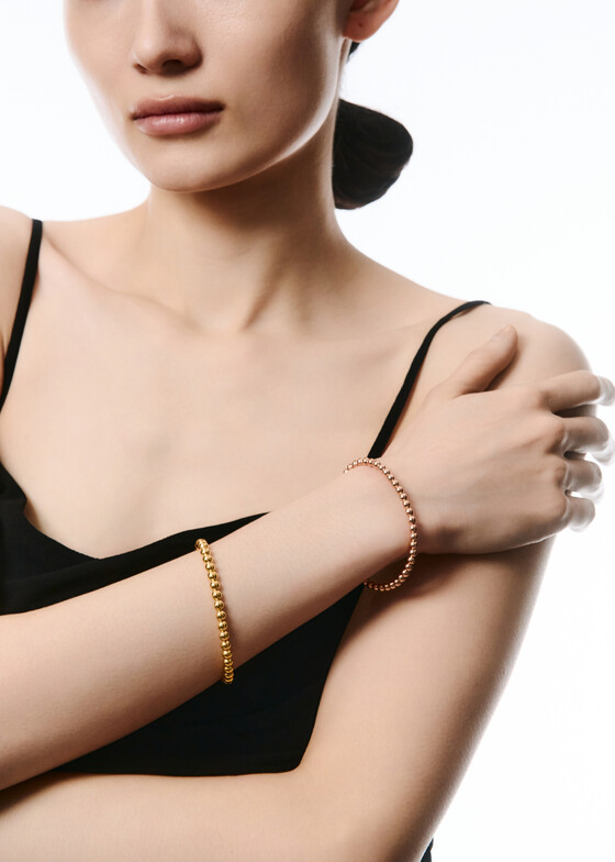 Жесткие браслеты Dzhanelli Jewellery Позолоченный браслет «SPHERE» из серебра